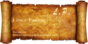Lincz Pamina névjegykártya